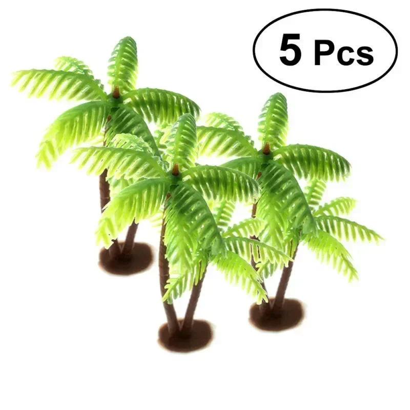 Terrarium Moss Art - 5Pcs Mini Plastic Coconut Palm Tree
