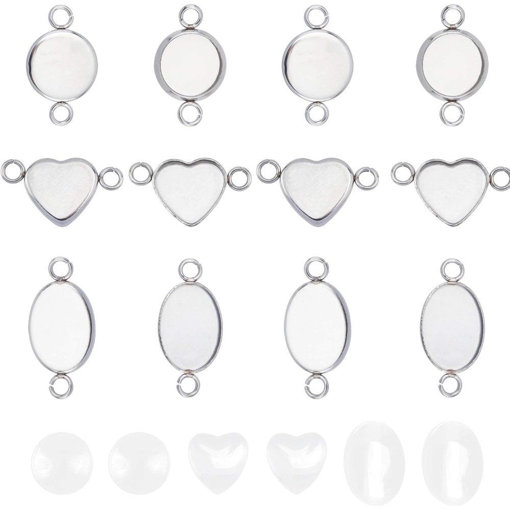 30 Sets Oval/Flat Round/Heart  – Bezels Set Pendant recenzja i cena