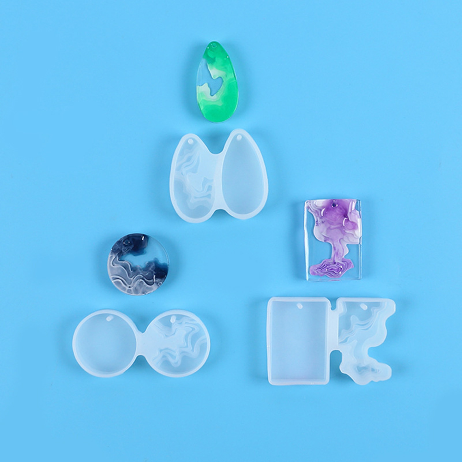 3pcs DIY Crystal Mold Set Roun – Geode Mold Silicone recenzja i cena