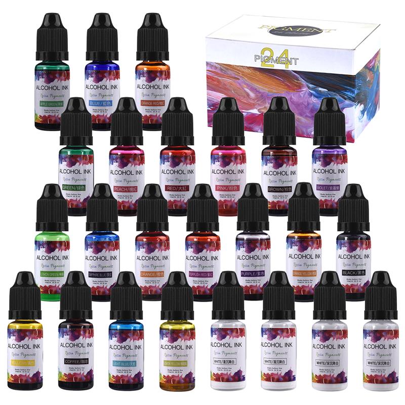 24 Color/Set 10ml  Resin Pigme – Resin Dye Alcohol recenzja i cena