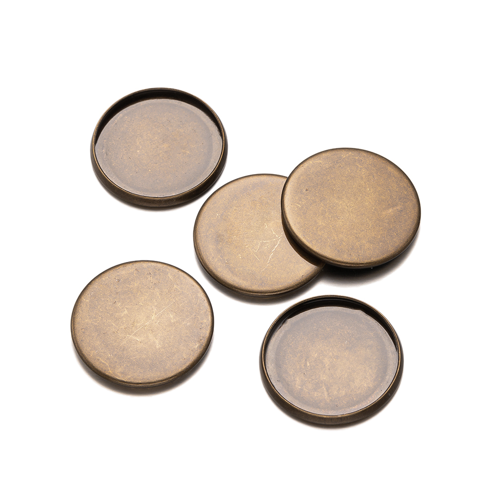 20pcs Antique Bronze Flat Roun – Bezels Set Pendant recenzja i cena