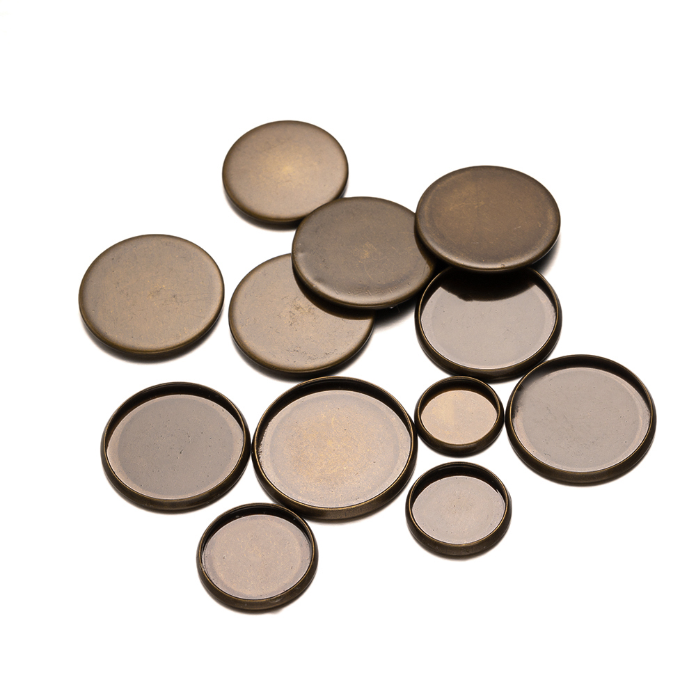 20pcs Antique Bronze Flat Roun – Bezels Set Pendant recenzja i cena