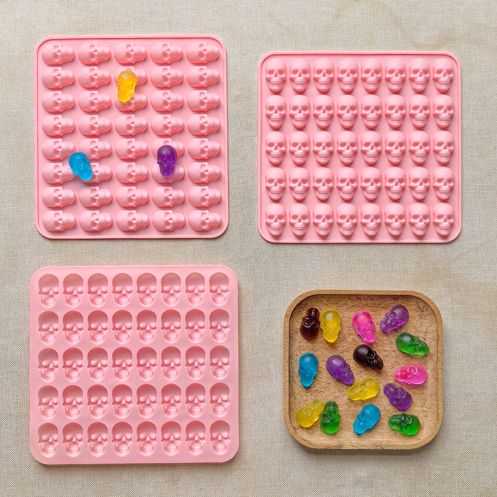 1pc 40 hole skull shaped bakin – Silicone Mold Tray recenzja i cena