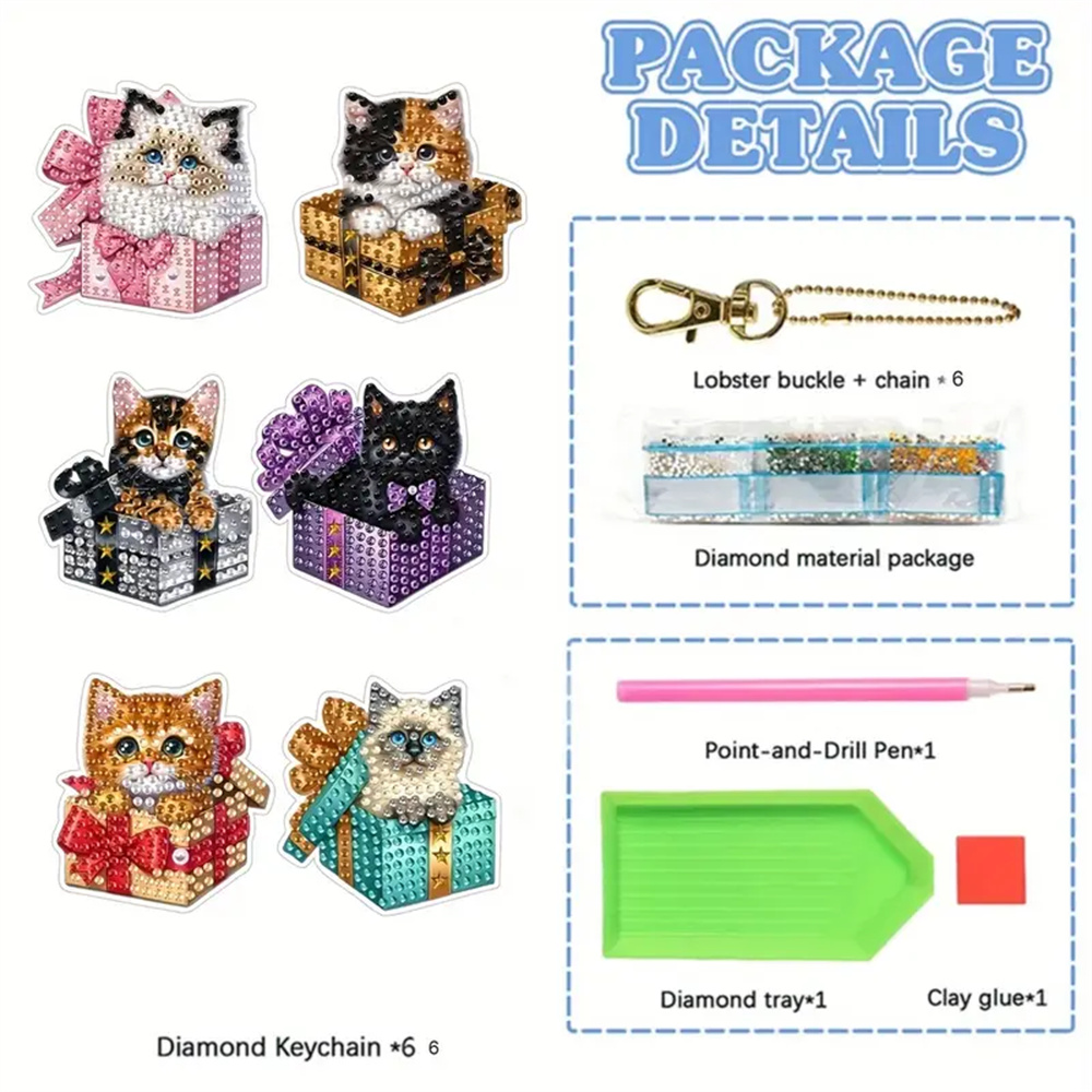 6-piece DIY Diamond Keychain - – Resin Craft Ideas recenzja i cena