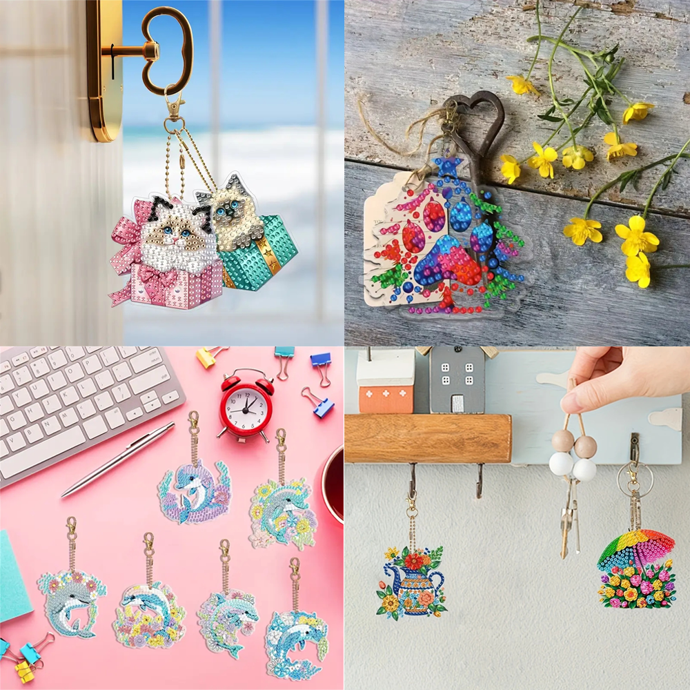 6-piece DIY Diamond Keychain - – Resin Craft Ideas recenzja i cena