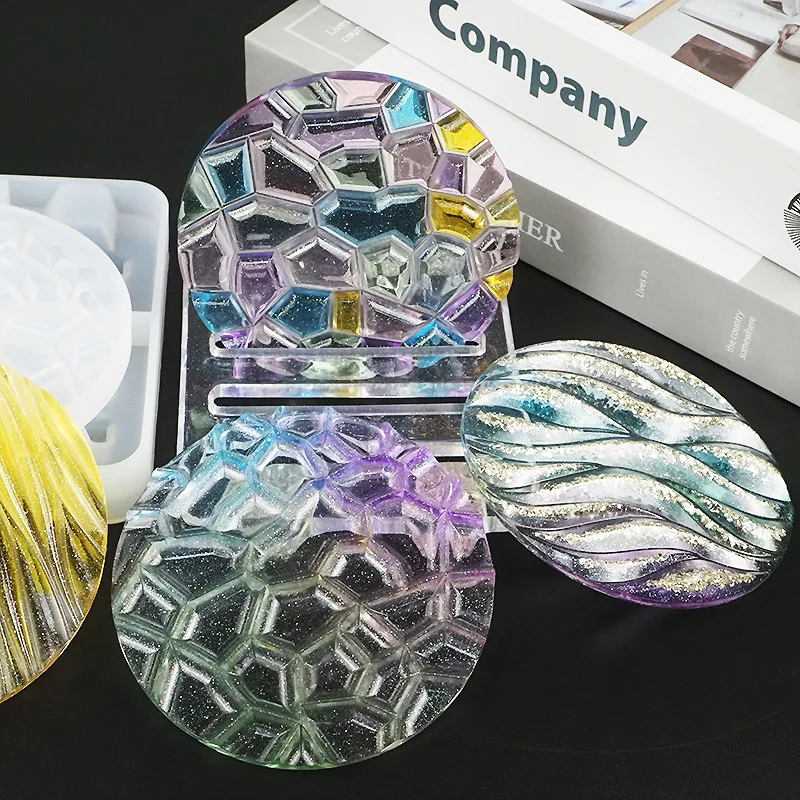 DIY Crystal Epoxy Mold Wave Di – Coaster Mold Round recenzja i cena