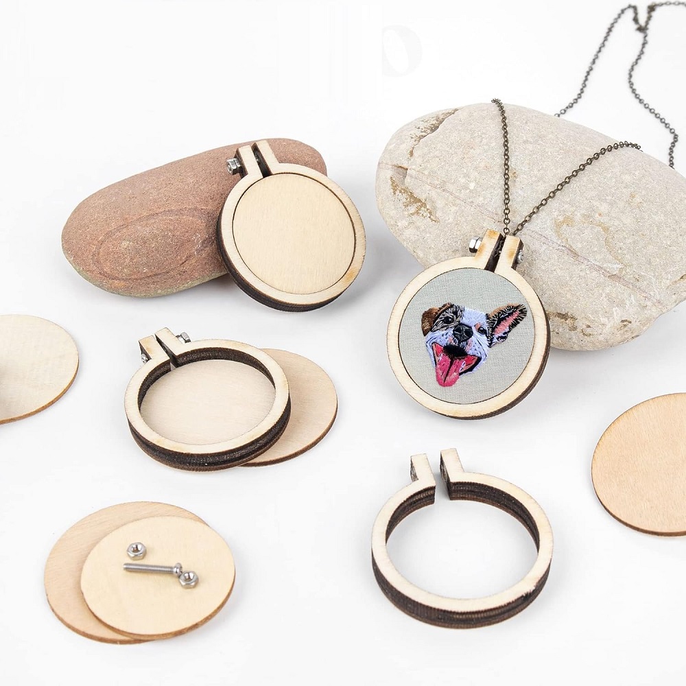 10PCS Mini Embroidery Hoop Woo – Wood Ring Blank recenzja i cena