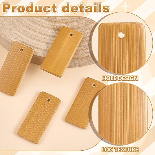 50pcs Wooden Tags Key Ring Bla – Wood Ring Blank recenzja i cena
