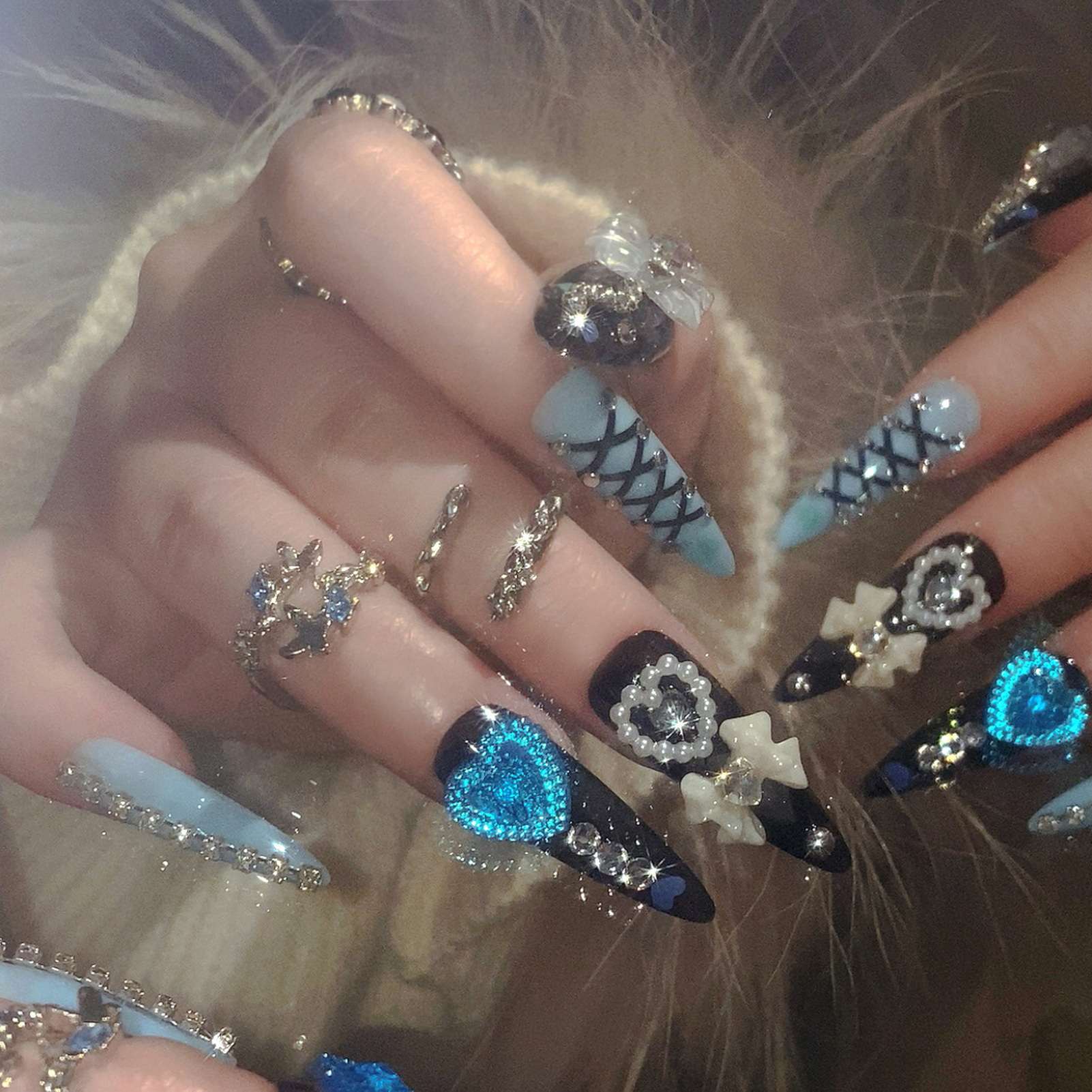 24pcs 3D Bow Decor False Nails – Resin Craft Material recenzja i cena