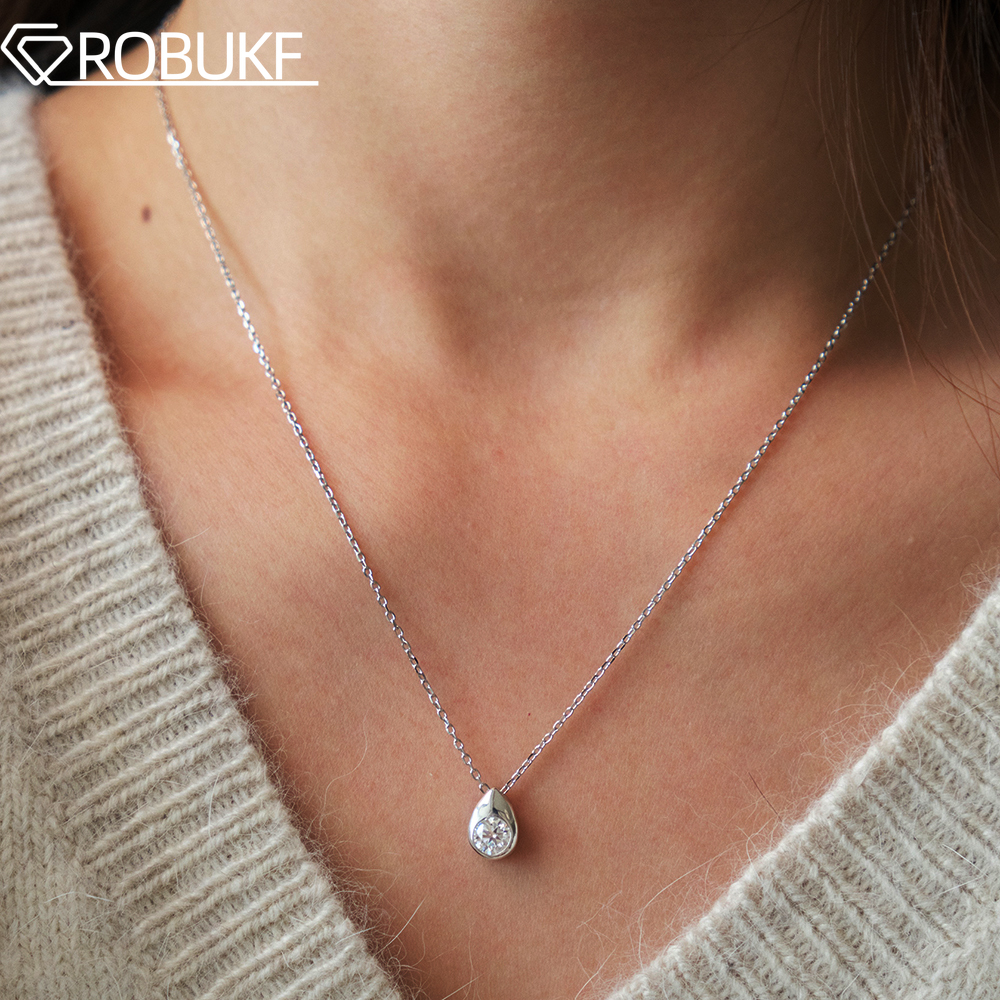 0.3/0.5CT Solitaire Diamond Mo – Bezels Set Pendant recenzja i cena