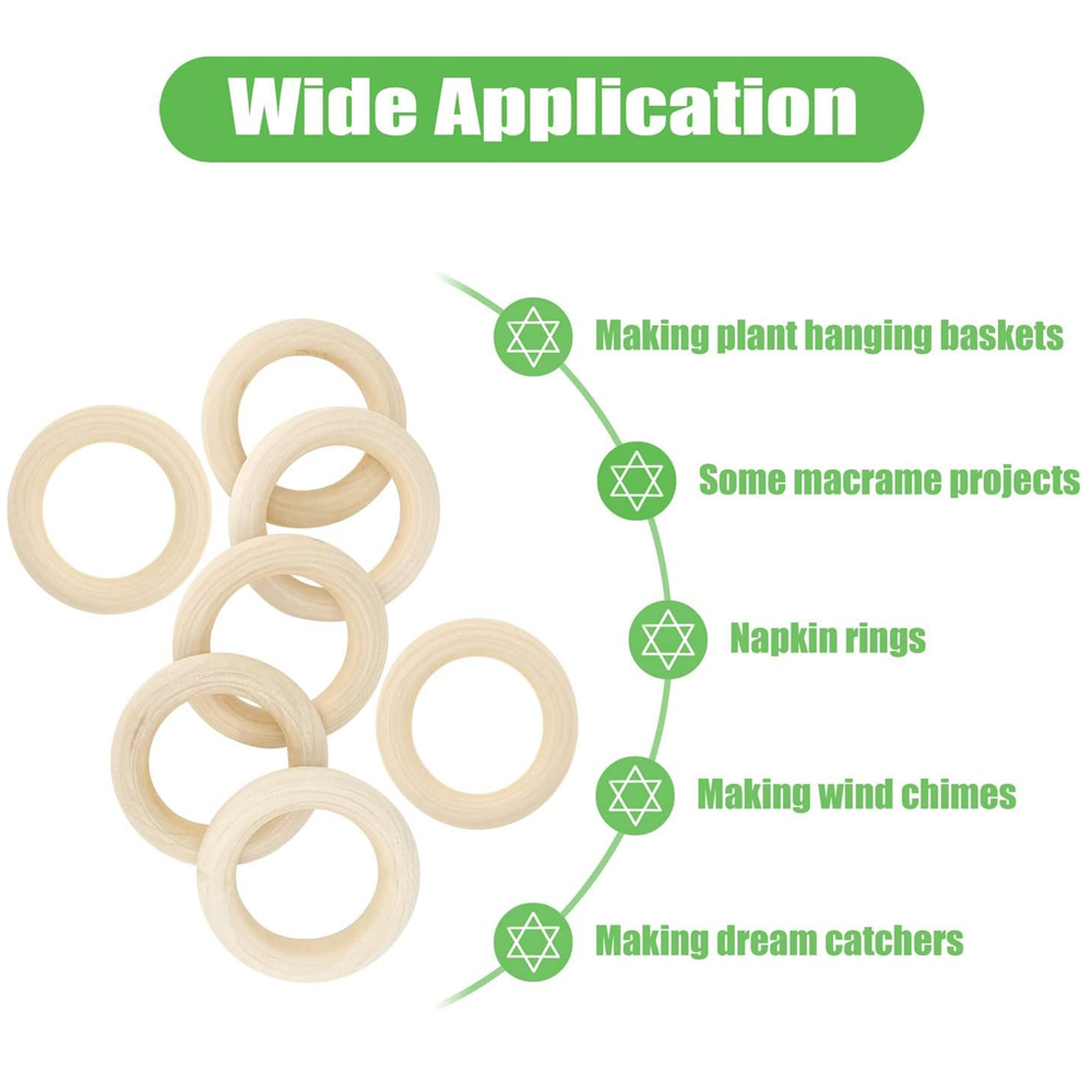 20PCS Wooden Rings for Craft 5 – Wood Ring Blank recenzja i cena