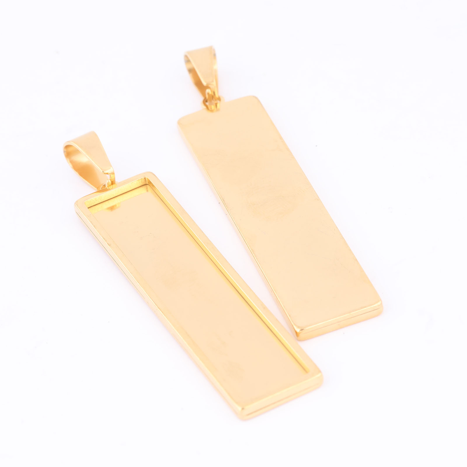 5pcs Stainless Steel Gold Plat – Bezels Set Pendant recenzja i cena