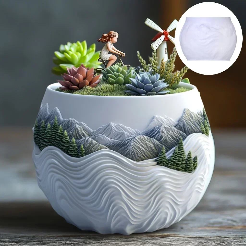 Mountain relief succulent plan – Serving Tray Mold recenzja i cena