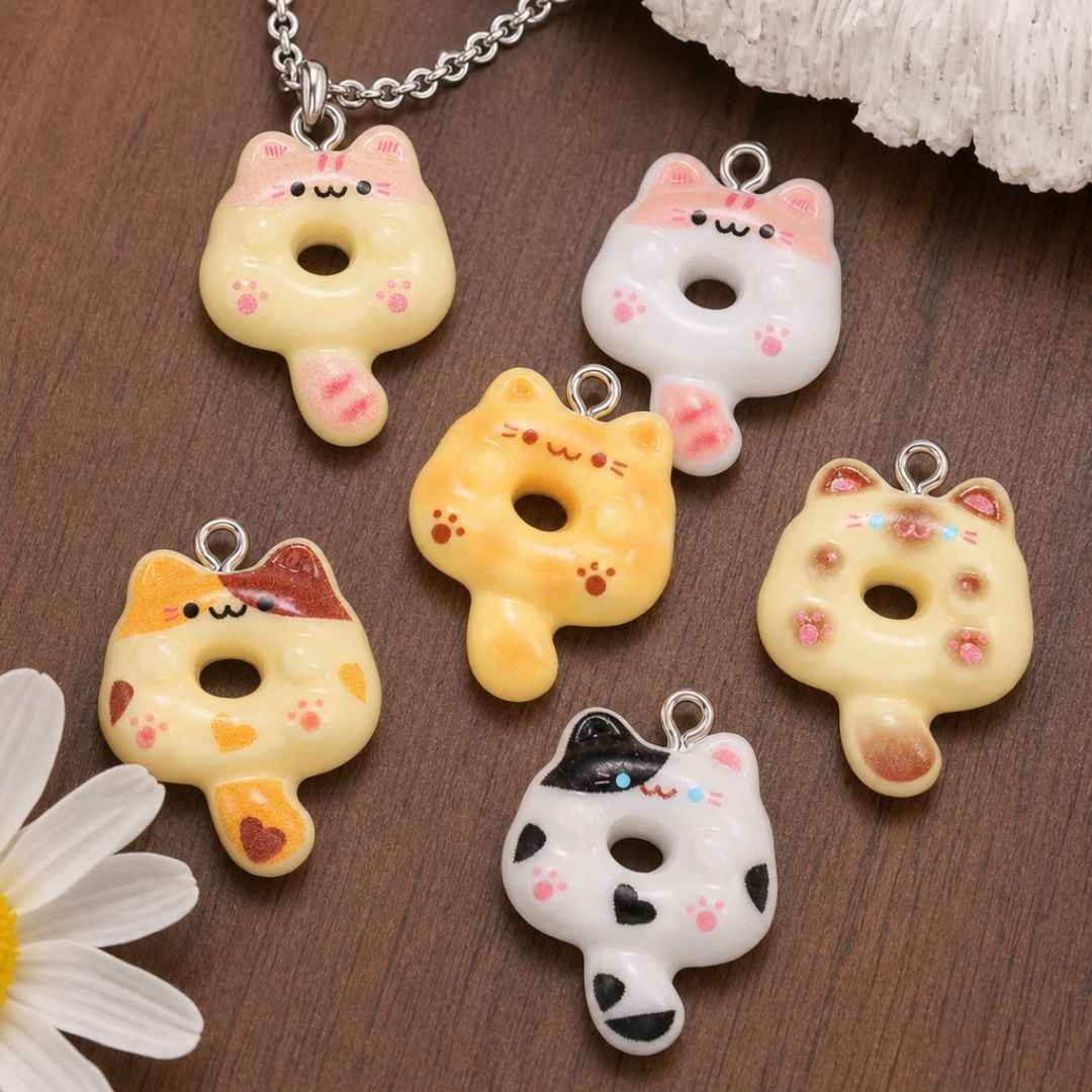 10Pcs Kawaii Cartoon Cat Resin – Resin Crafts recenzja i cena