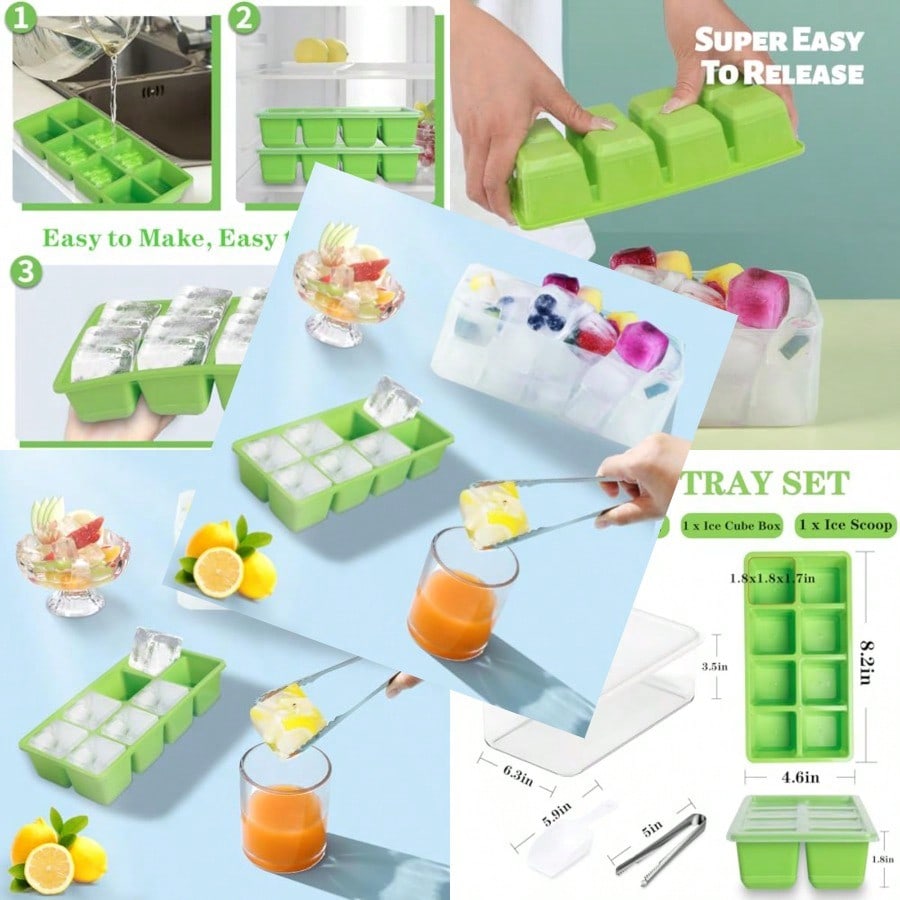 Ice Trays For Freezer With Lid – Silicone Mold Tray recenzja i cena