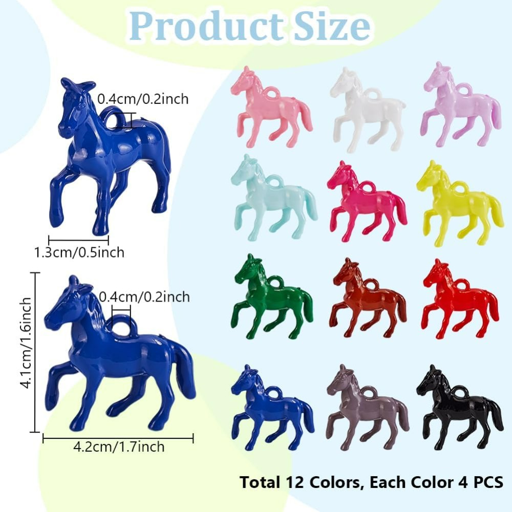 48pcs Opaque Acrylic Pendants  – Resin Craft Kit recenzja i cena