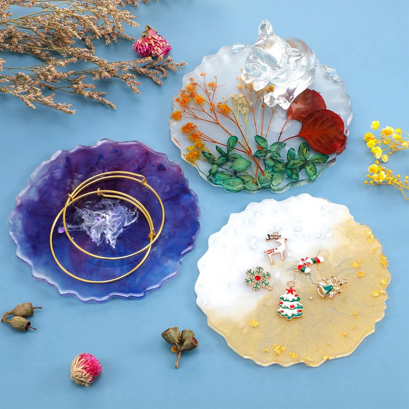 6 Pieces Resin Coaster Mold La – Geode Mold Silicone recenzja i cena