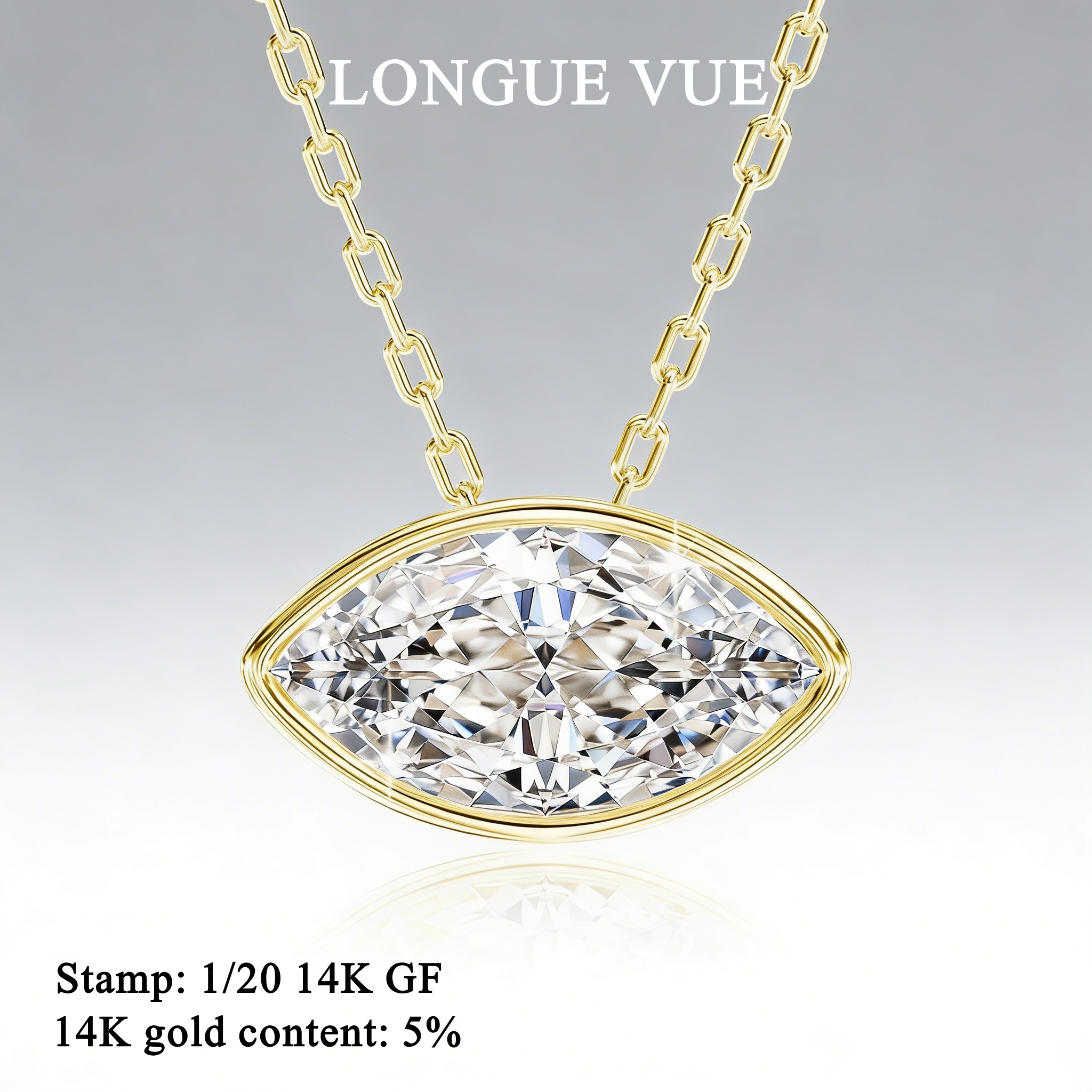 14K Gold Filled Bezel Set Marq – Bezels Set Pendant recenzja i cena
