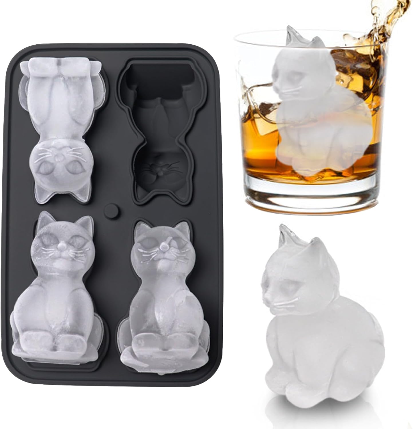 3D Cat Ice Cube Mold, Admaison – Silicone Mold Tray recenzja i cena
