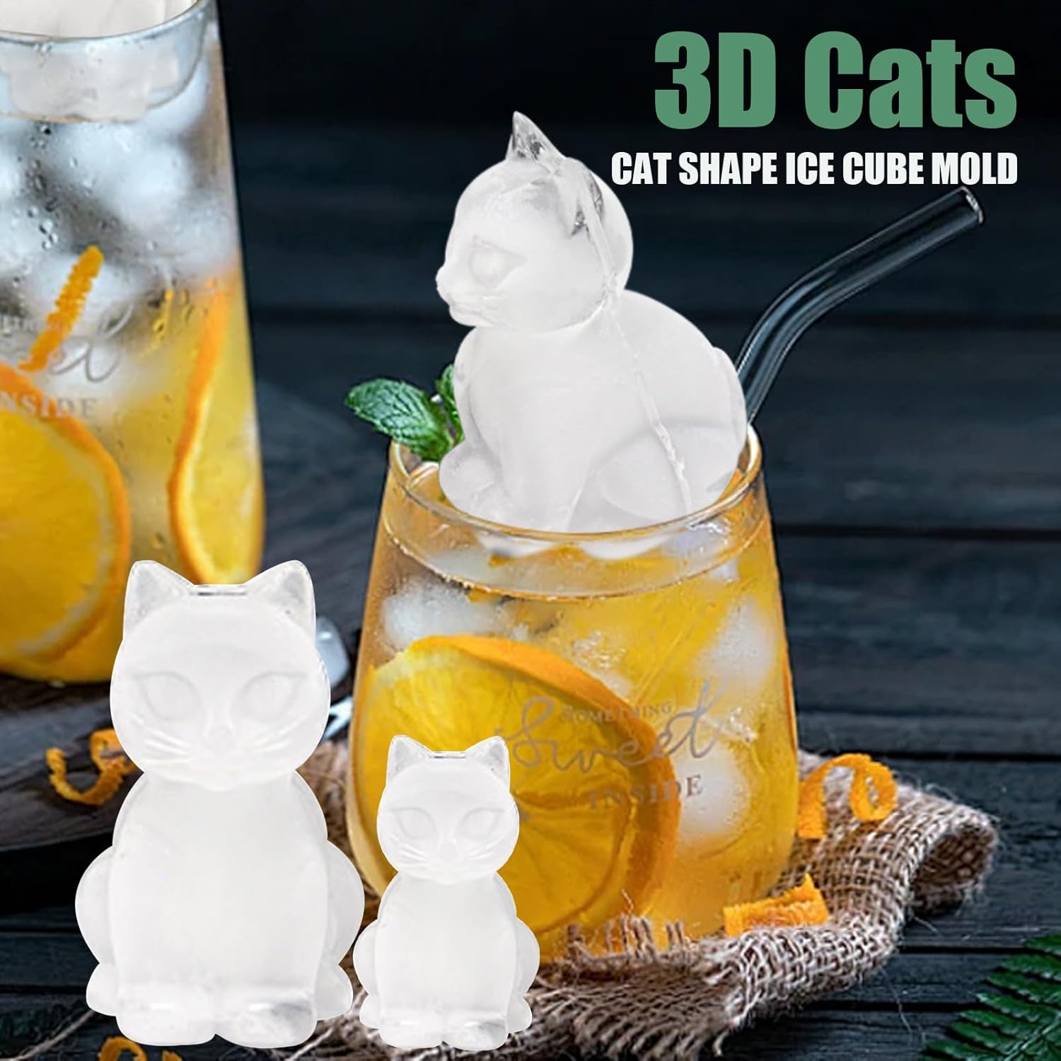 3D Cat Ice Cube Mold, Admaison – Silicone Mold Tray recenzja i cena