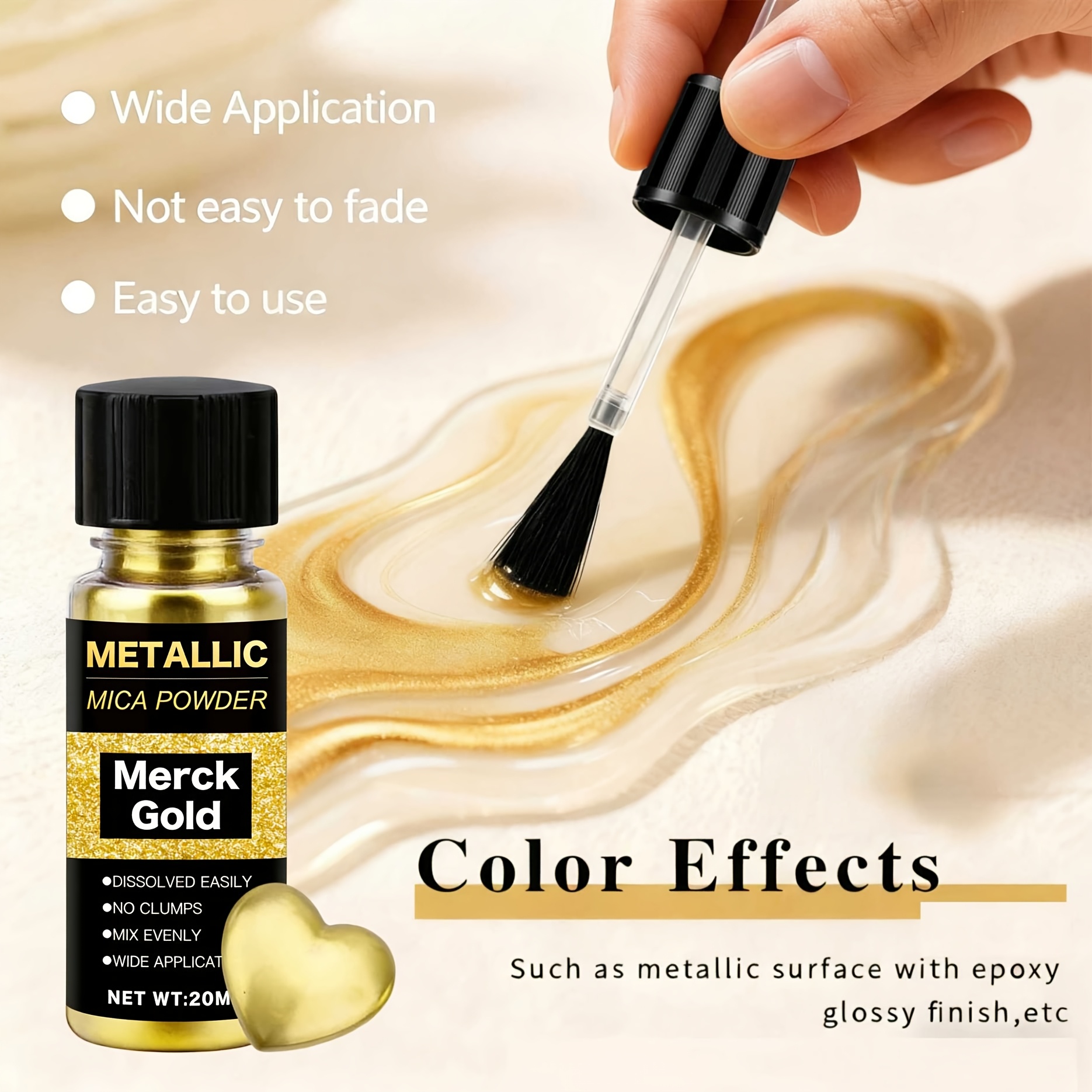 Metallic Mica Powder, Brushed  – Resin Pigment Set recenzja i cena