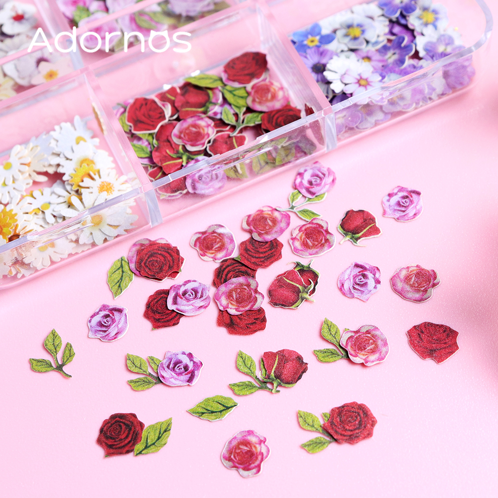6 Grids Flowers Wood Pulp Chip – Gold Foil Flakes recenzja i cena