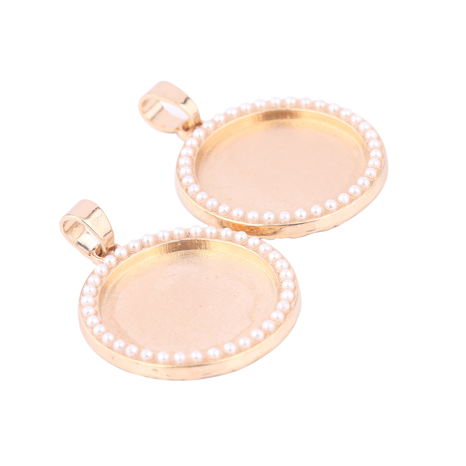 5pcs Kc Gold Pearl Cabochon Ba – Bezels Set Pendant recenzja i cena