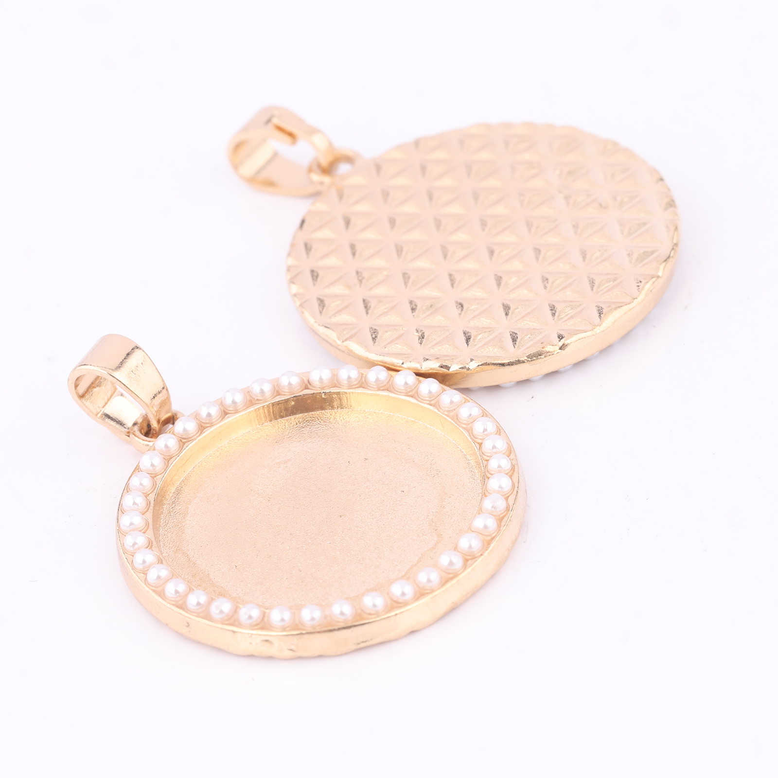 5pcs Kc Gold Pearl Cabochon Ba – Bezels Set Pendant recenzja i cena