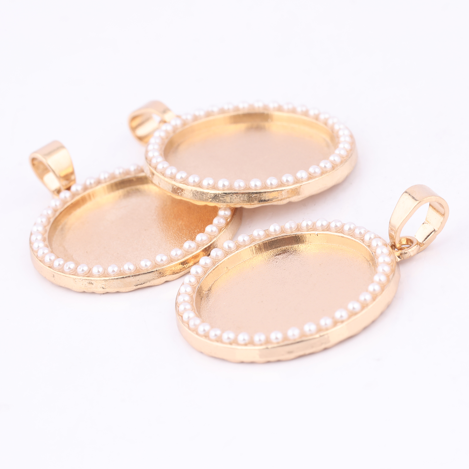 5pcs Kc Gold Pearl Cabochon Ba – Bezels Set Pendant recenzja i cena