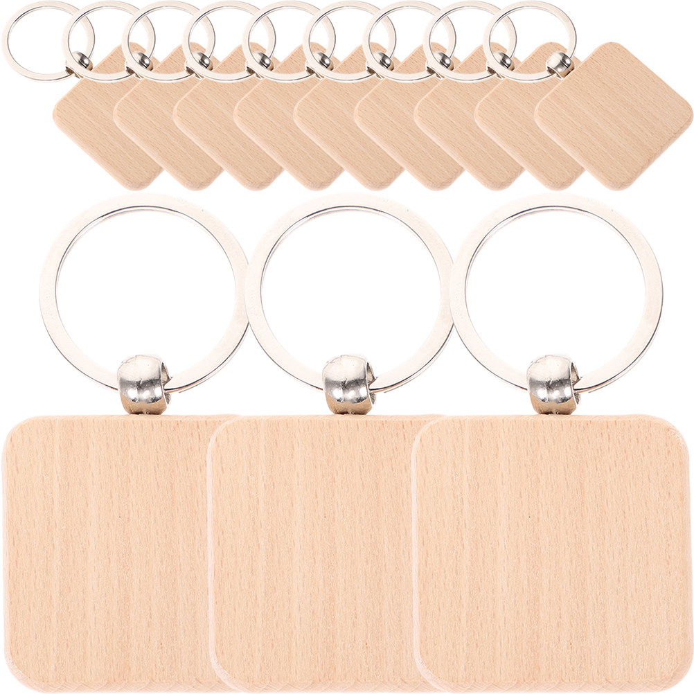 12Pcs Wooden Keychain Blanks U – Wood Ring Blank recenzja i cena
