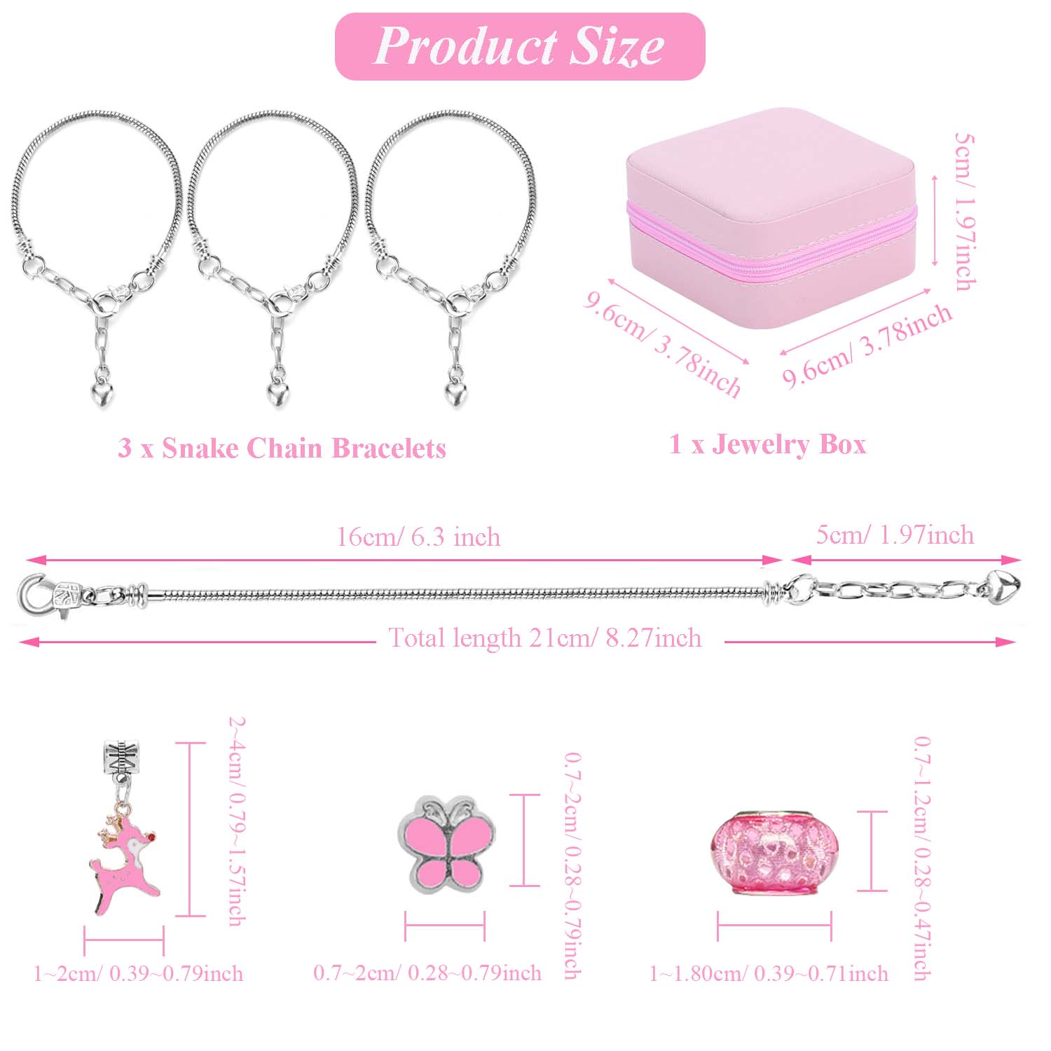 68pcs pink beaded jewelry set, – Resin Craft Kit recenzja i cena