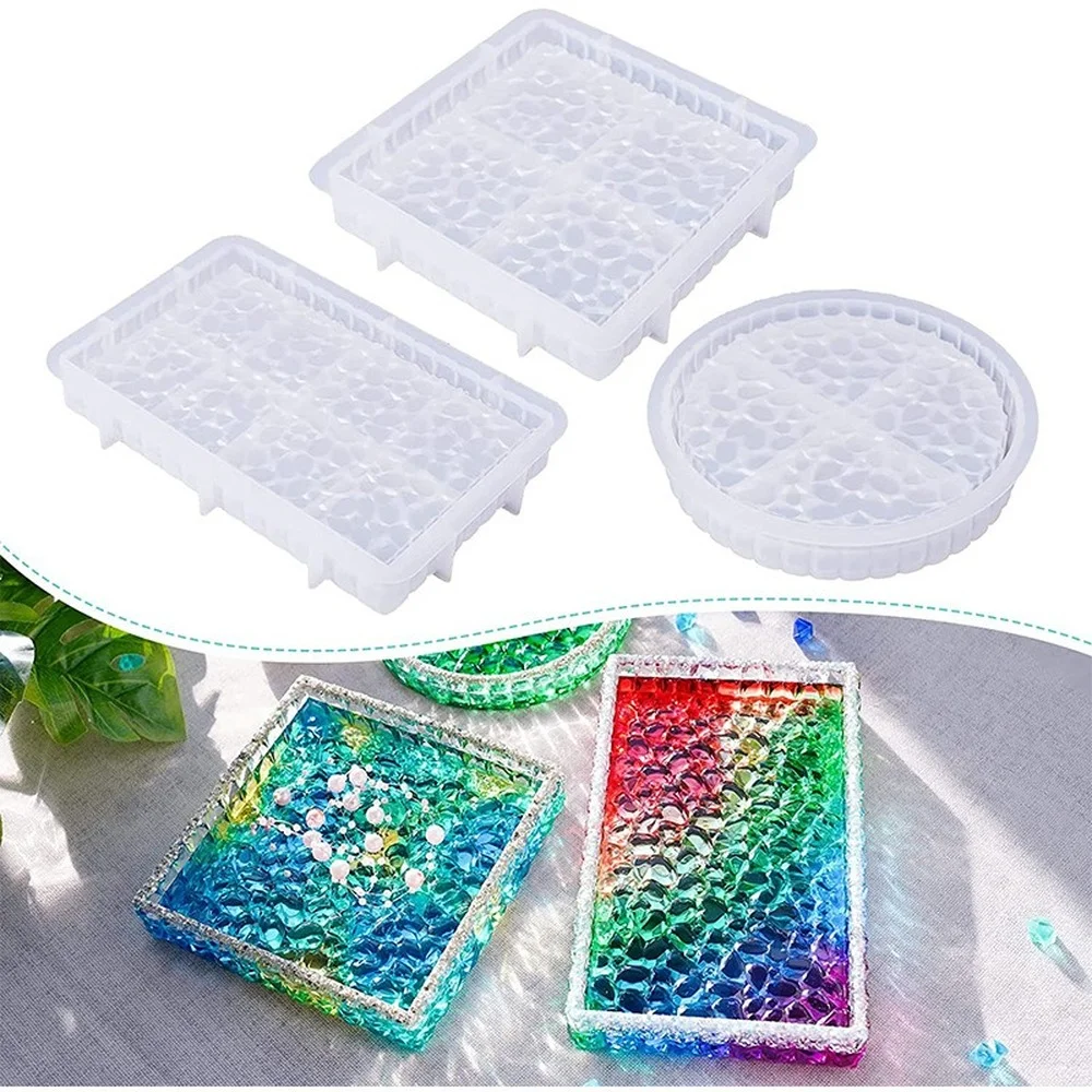 Ashtray Glass Crystal Texture  – Coaster Mold Round recenzja i cena