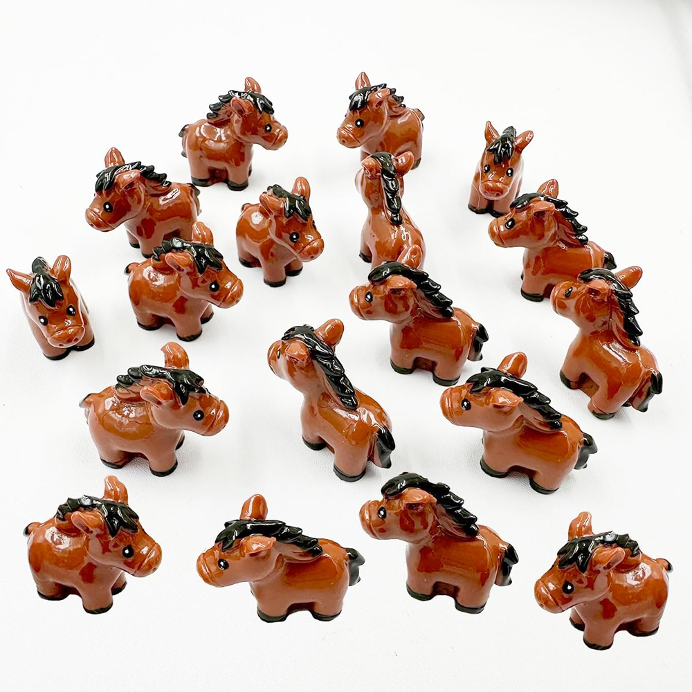 3/6pcs Mini Resin Horse Miniat – Terrarium Moss Art recenzja i cena