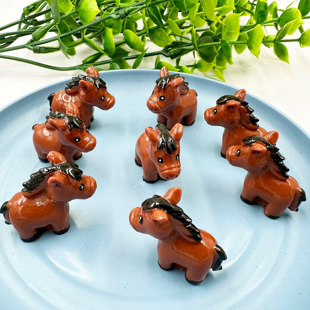 3/6pcs Mini Resin Horse Miniat – Terrarium Moss Art recenzja i cena