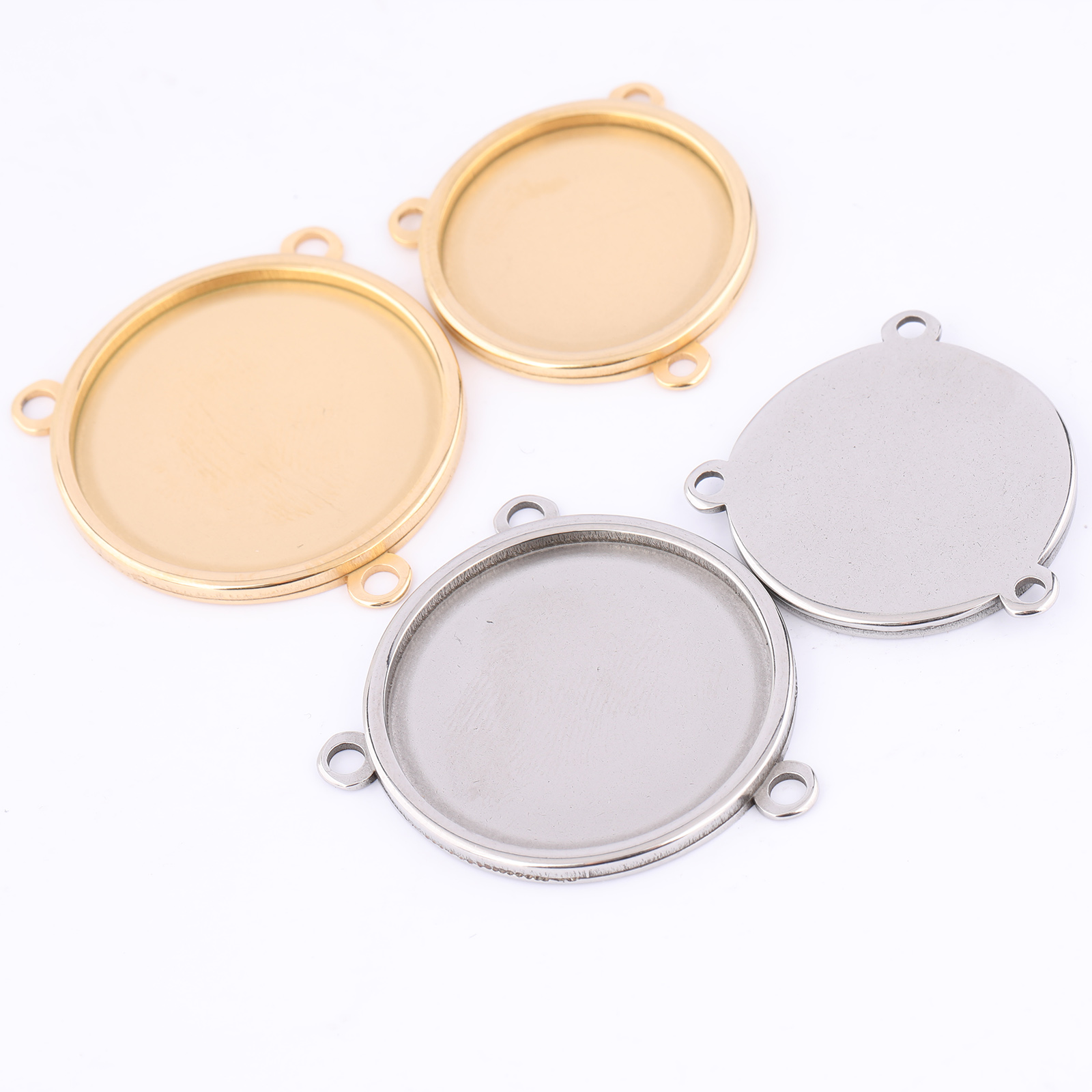 5pcs Stainless Steel Gold Plat – Bezels Set Pendant recenzja i cena