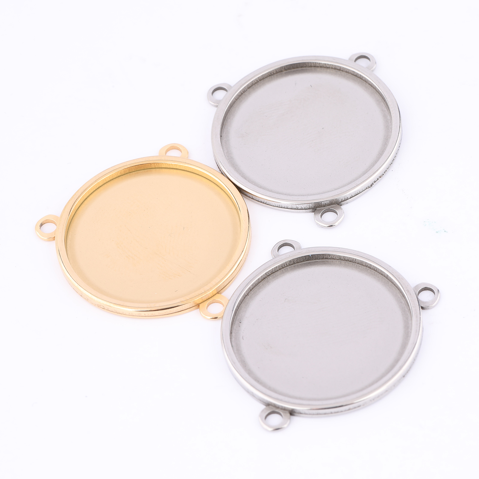 5pcs Stainless Steel Gold Plat – Bezels Set Pendant recenzja i cena