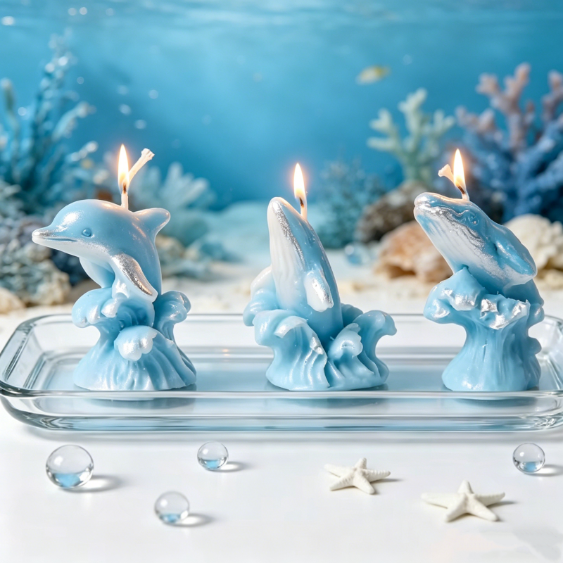3D Whale & Dolphin with Wave S – Resin Ocean Wave Mold recenzja i cena