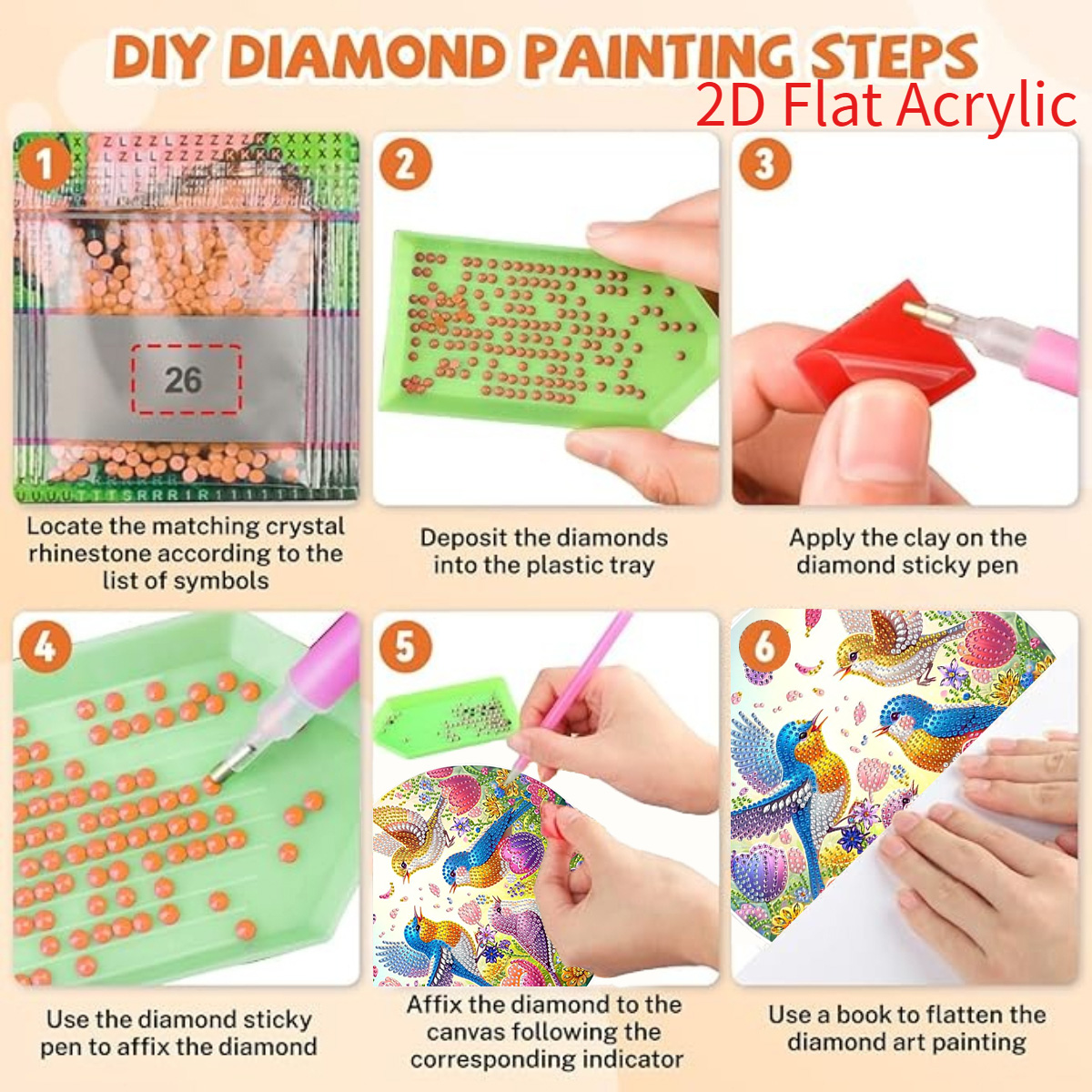 2D Flat Acrylic, 5D DIY Diamon – Resin Craft For Beginners recenzja i cena
