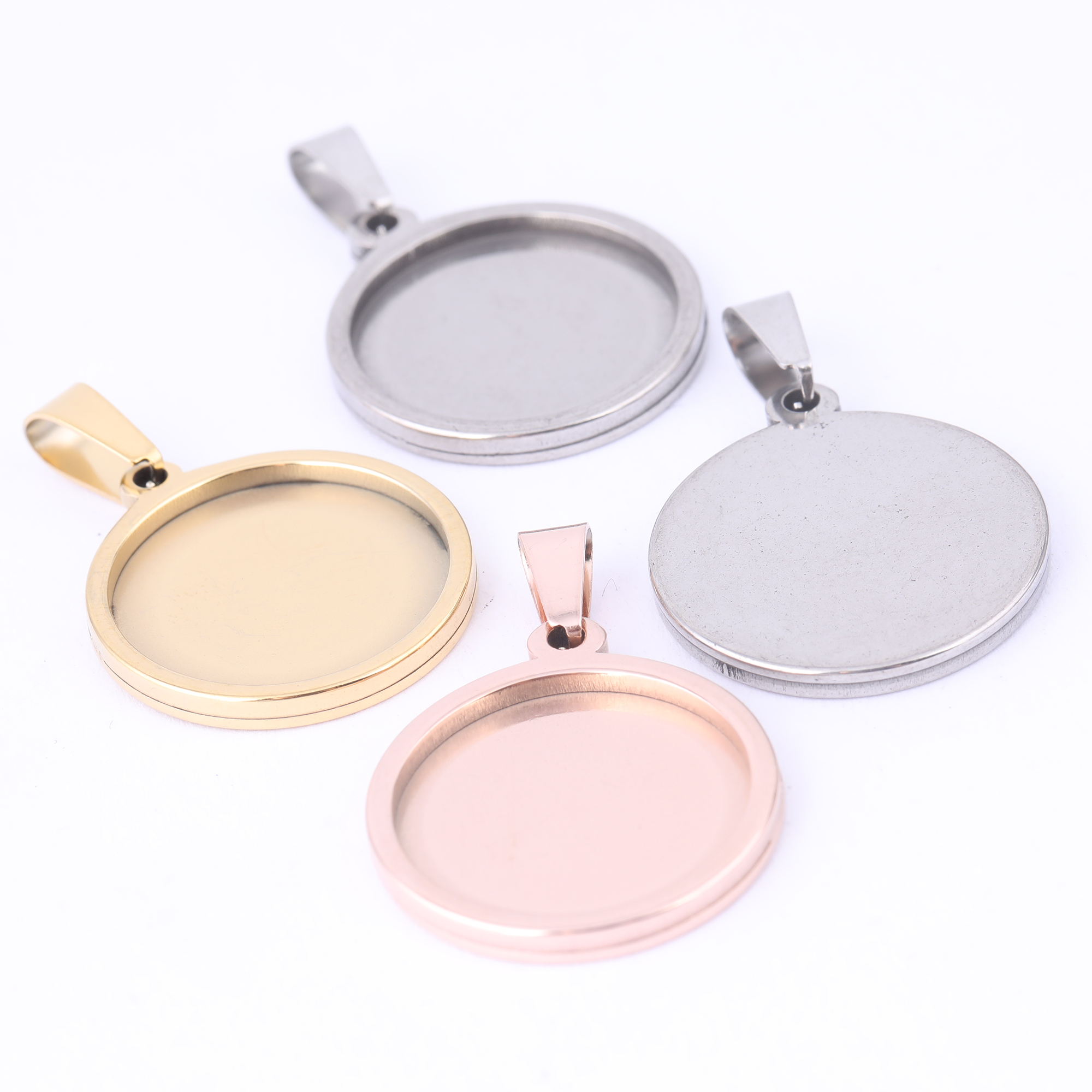 5pcs Stainless Steel 16mm 18mm – Bezels Set Pendant recenzja i cena